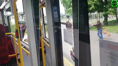 Kopał autobus i ubliżał kierowcy, bo ten zwrócił mu uwagę
