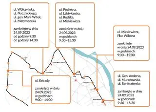 Utrudnienia na Bielanach i Żoliborzu