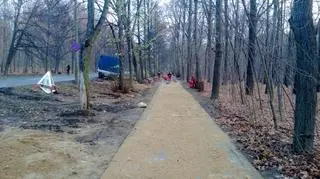 Budowa chodnika na Dewajtis