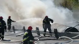 Akcja strażaków przy Wisłostradzie