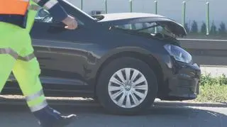 Zderzenie trzech aut na S8
