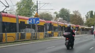 Tramwaje w korku