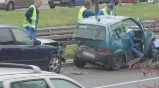 Wypadek w alei Prymasa Tysiąclecia