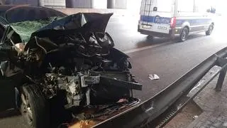 Zderzenie kilku pojazdów na S8