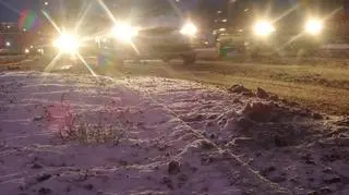 Śnieg na warszawskich uliach