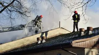 Pożar pustostanu przy Sokolej