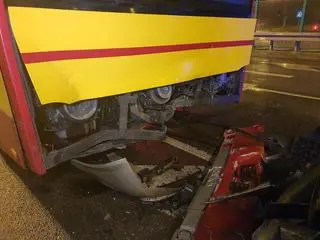 Kolizja z udziałem autobusu