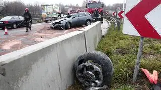 Wypadek na zjeździe z Trasy Toruńskiej