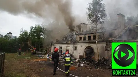 Pożar pustostanu na Bemowie