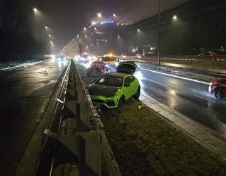 Zderzenie z udziałem lamborghini 