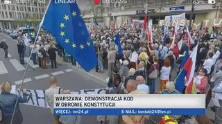 Manifestacja na placu Powstańców Warszawy