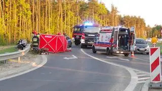 Poważny wypadek z udziałem motocyklisty 