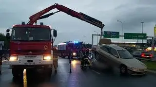 Na czas akcji straży pożarnej Aleje Jerozolimskie były zablokowane