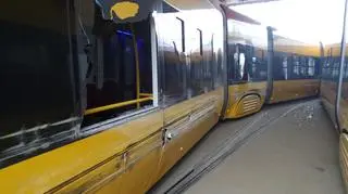 Zderzenie dwóch tramwajów 