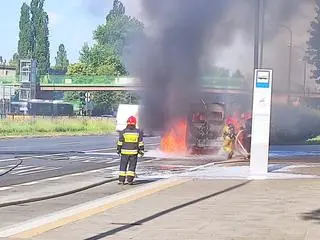 Pożar auta dostawczego 