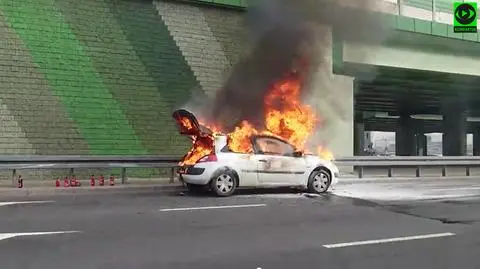 "Auto całe w ogniu" na S2