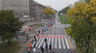 Maratończycy na Czerniakowskiej 