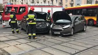 Zderzenie na skrzyżowaniu Wawelskiej i Grójeckiej