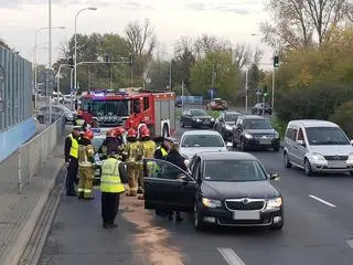 Kolizja na Wale Miedzeszyńskim 