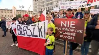 Protest przeciwko budowie CPK