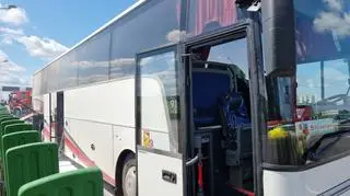 Pożar autobusu z dziećmi