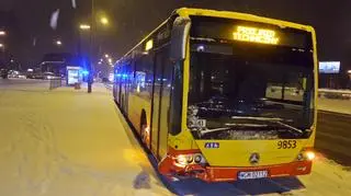 Zderzenie autobusu i taksówki na Mokotowie