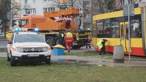 Wykoleił się tramwaj na Banacha