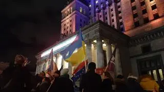 Manifestacja solidarnościowa z Ukrainą w Warszawie