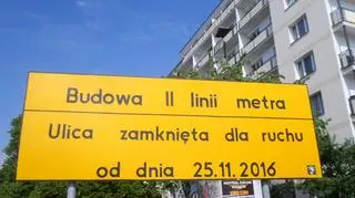 Górczewska w czasie budowy metra