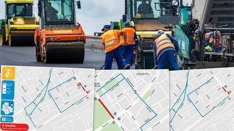 Prace ciepłownicze, frezowanie, remont torowiska. Będą utrudnienia na Pradze Północ i Białołęce