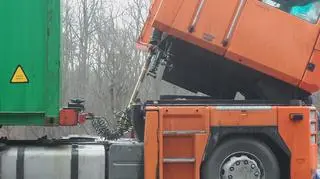 Pożar samochodu ciężarowego na Pułkowej