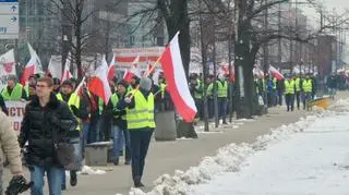 Protest rolników w centrum