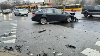 Zderzenie na dwóch aut na Ochocie