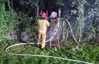 Pożar altany przy ulicy Gorlickiej