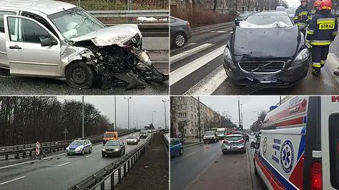 Trudny dzień na drogach. Kolizje i korki w różnych częściach miasta