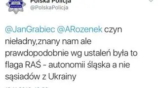 Tweet został skasowany z profilu policji