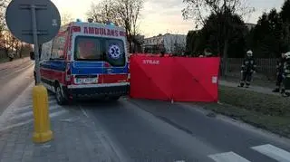 Potrącenie pieszego w Zaborówku