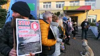 Protest stowarzyszenia "Owocowe Sady Żoliborskie"