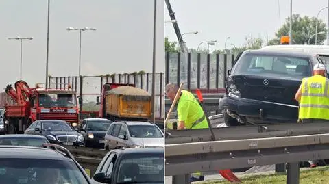 Dwa auta zderzyły się na Trasie Siekierkowskiej