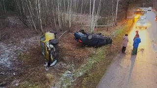 Wypadek w pobliżu miejscowości Zabraniec