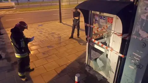Pożar w windzie przy kładce nad Ostrobramską