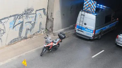 Wypadek motocyklisty przy rondzie Zesłańców Syberyjskich