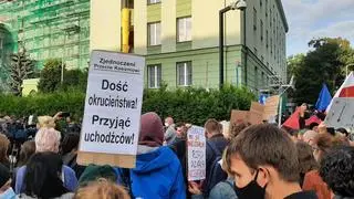 Protest przed siedzibą Straży Granicznej