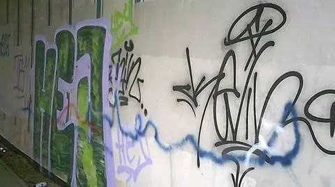 Wpadł na malowaniu graffiti na moście. "Uciekał pieszo ulicą pod prąd, kierowcy musieli gwałtownie hamować"