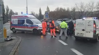 Zderzenie na skrzyżowaniu Belwederskiej i Chełmskiej