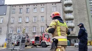 Pożar przy skrzyżowaniu ulic Mińskiej i Chodakowskiej