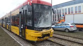 Zderzenie dwóch tramwajów na Woli