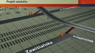 Brakujące wejścia na wiadukt / fot. TVN Warszawa