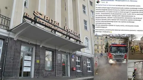 Szpital Praski wstrzymał przyjęcia. "Instalacja tlenowa osiągnęła poziom krytyczny"