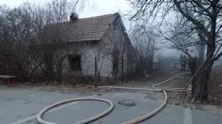 Pożar pustostanu na Białołęce